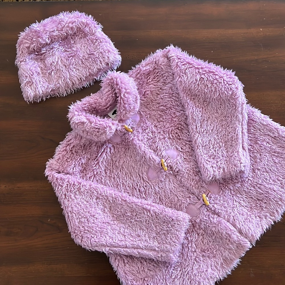 Girl’s dress coat with matching hat